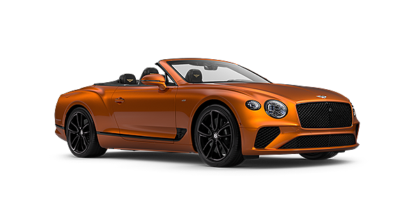 Bentley Tbilisi Bentley Continental GTC convertible in Orange Flame paint front 34